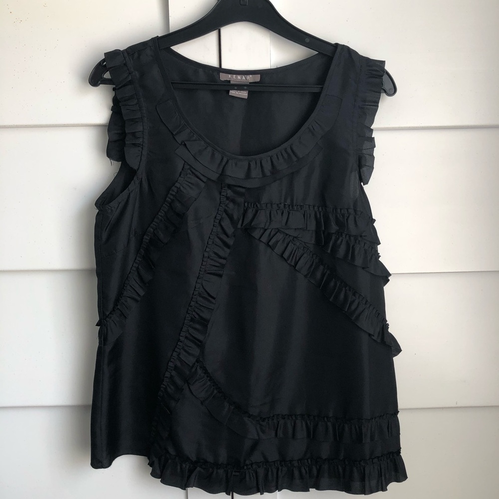 ⭐️ Ruffle Silk Tank Top